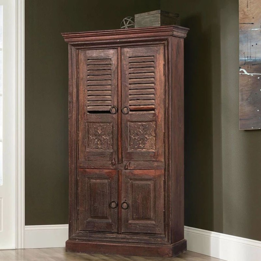 Wholesale Sierra Living Concepts Inc Sierra Solid Reclaimed Wood Furniture, Tall Storage Cabinet