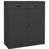 Best Vida Xl International B.V. Vidaxl Office Cabinet Anthracite 40.2 Steel File Storage Cabinet Furniture