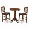 New East West Furniture Eden Wood 3-Piece Counter Height Dining Set Edvn3-Mah-Lc