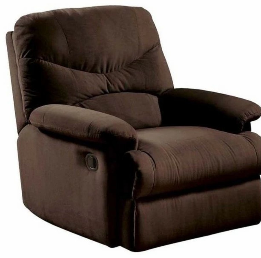 New Acme Furniture Arcadia Recliner In Chocolate And Brown