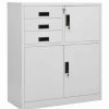 Best Vida Xl International B.V. Vidaxl Office Cabinet Light Gray 40.2 Steel File Storage Cabinet Furniture