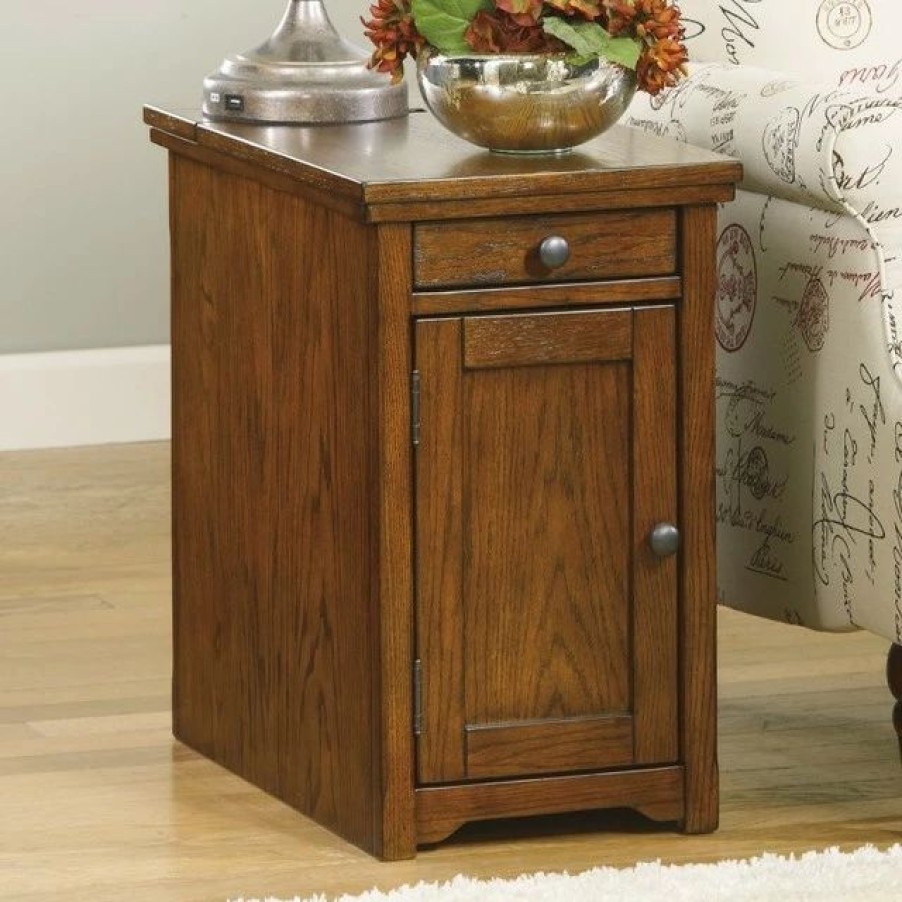 Clearance Ashley Furniture Industries Ashley Furniture Laflorn End Table In Brown