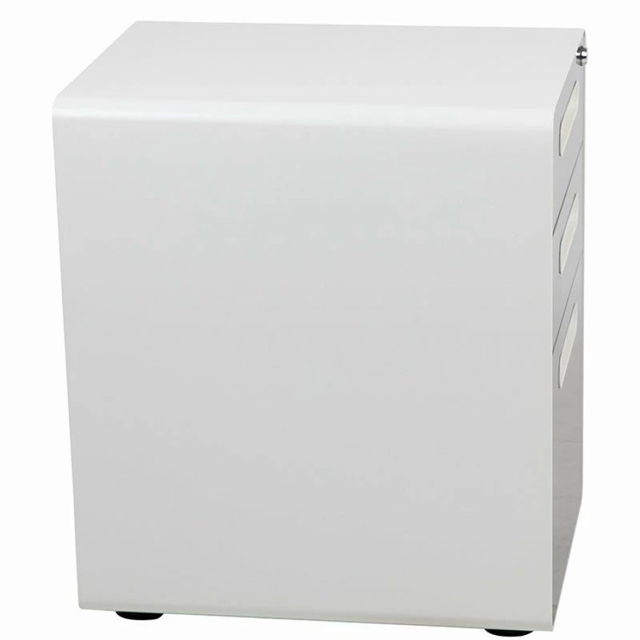 Best Flash Furniture 3-Drawer Mobile Locking Filing Cabinet Hz-Ap535-02-Dgy-Wh-Gg