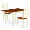 Best East West Furniture Monza Wood 3-Piece Dining Set With Cherry Mzni3-Whi-W