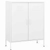 Best Vida Xl International B.V. Vidaxl Storage Cabinet White 31.5 Steel Sideboard Side Cabinet Furniture