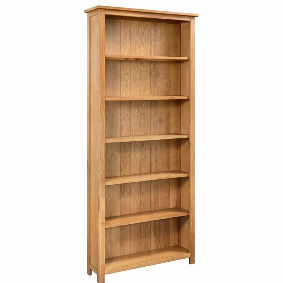 Online Vida Xl International B.V. Vidaxl Solid Wood Oak 6-Tier Bookcase Cabinet Display Shelf Unit Furniture