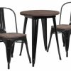 Wholesale Flash Furniture 3 Piece 24 Round Bistro Set In Black And Brown