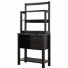 Online Smart Home Furniture 3-Shelf Contemporary Wood Baker'S Cabinet In Red Cocoa