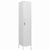 Hot Vida Xl International B.V. Vidaxl Locker Cabinet White Steel Home Indoor Office Storage Cabinet Furniture