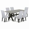 Online East West Furniture X-Style 7-Piece Wood Dining Set In Black/Gray