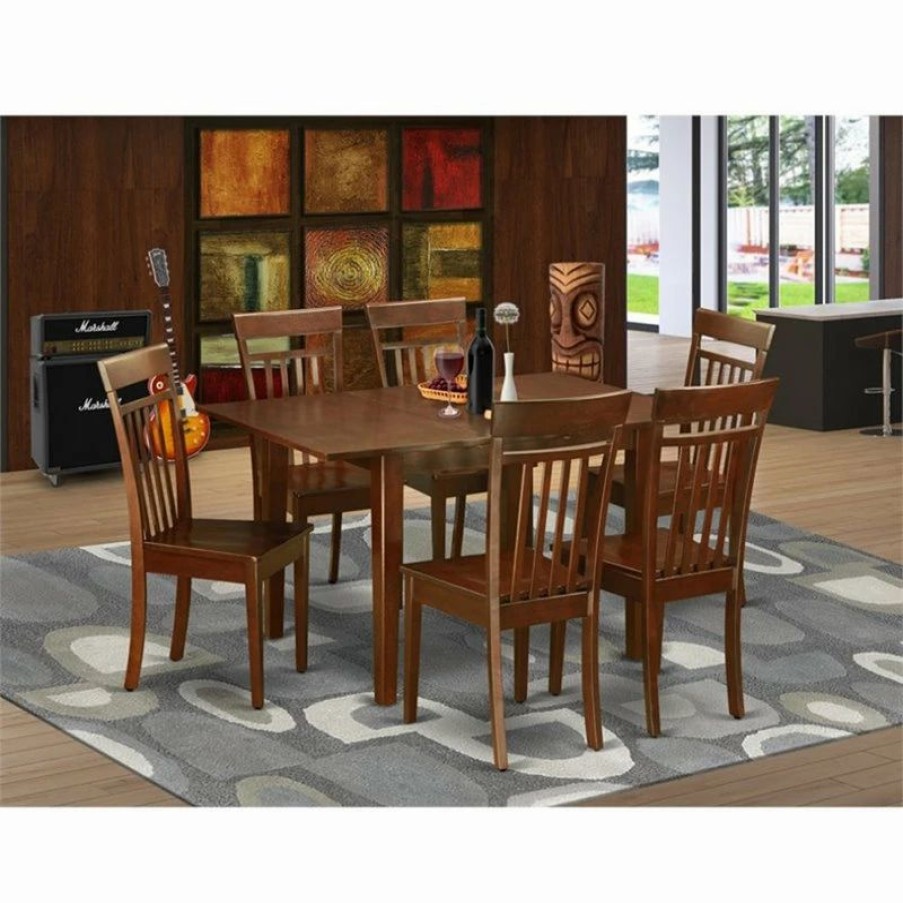 Wholesale East West Furniture Milan 7-Piece Wood Dining Room Set In Mahogany