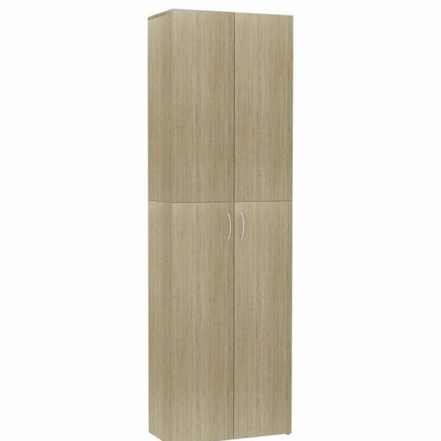 Best Vida Xl International B.V. Vidaxl Office Cabinet Sonoma Oak Engineered Wood Storage Cabinet Furniture