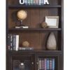 Hot Martin Furniture Hartford Library Bookcase In 2 Tone Distressed Black