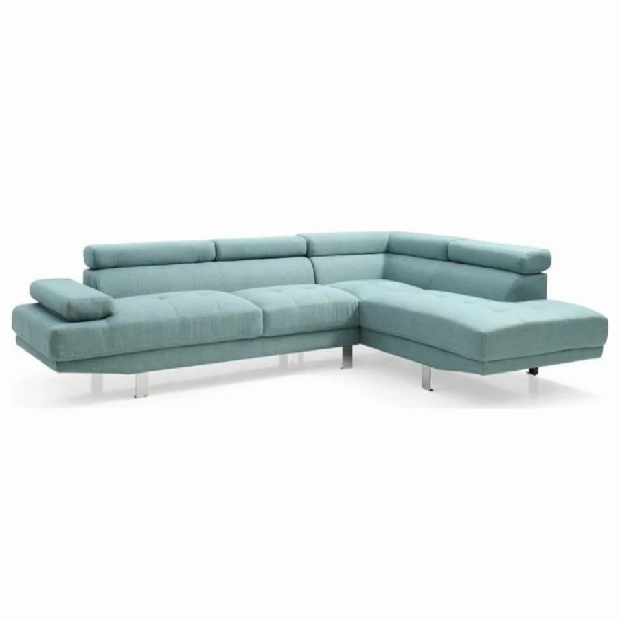 Wholesale Glory Furniture Riveredge Twill Fabric Sectional In Teal