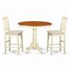 Hot East West Furniture Jackson Wood 3-Piece Pub Table Set In Cherry Javn3-Whi-C