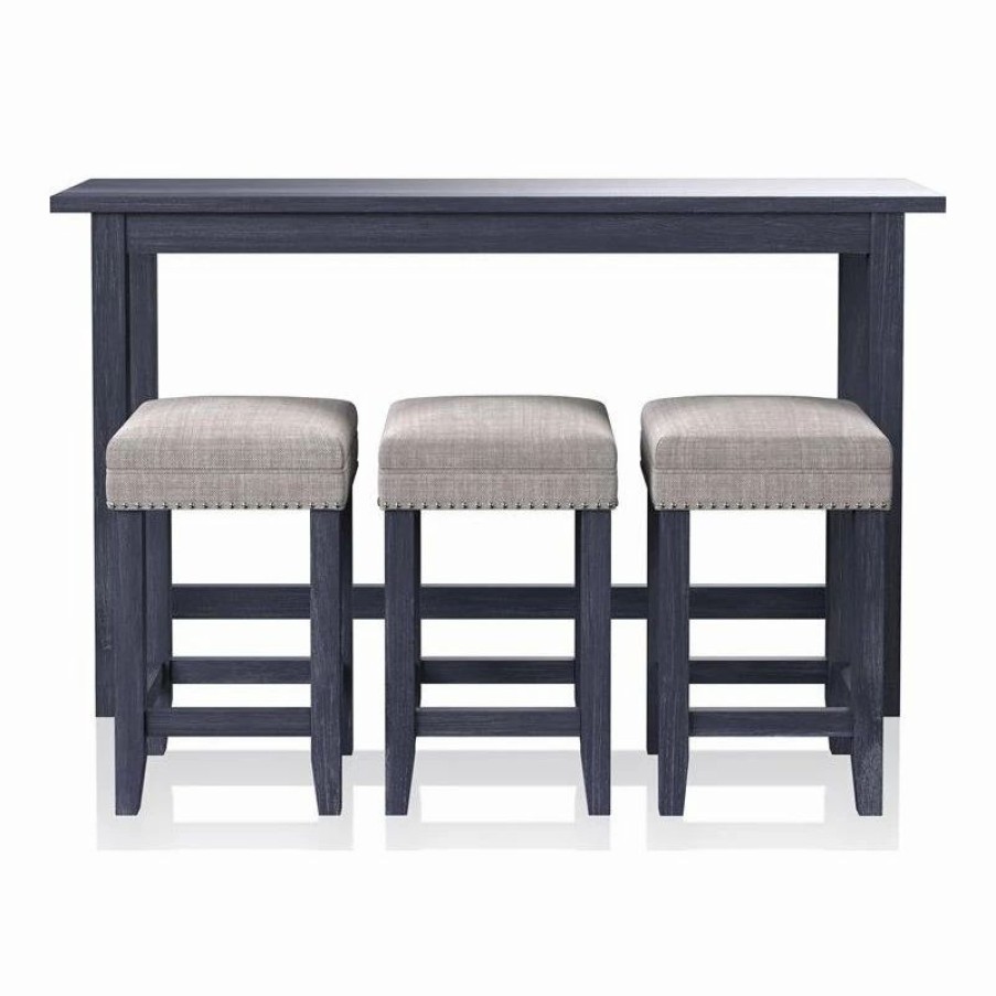 Wholesale Furniture Of America E-Commerce By Enitial Lab Furniture Of America Sabana Wood 4-Piece Counter Height Dining Set In Blue