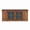 Clearance Leick Home Leick Furniture 62 Tv Stand With Wood Storage In Burnished Oak Finish