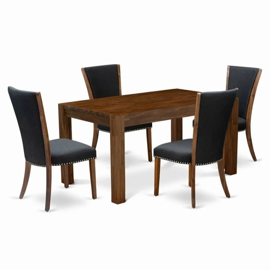 Wholesale East West Furniture Celina 5-Piece Wood Dining Set In Natural/Black