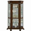 Wholesale Lighted Curved Front 4 Shelf Curio Cabinet In Maple Brown By Pulaski Furniture