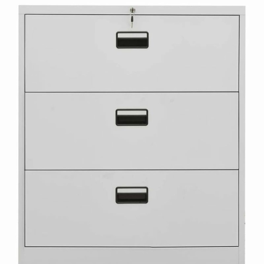 Wholesale Vida Xl International B.V. Vidaxl Filing Cabinet Light Gray 40.6 Steel Office Storage Cabinet Furniture