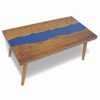 Wholesale Vida Xl International B.V. Vidaxl Solid Teak Coffee Table W/ Resin Inlay Living Room Side End Furniture