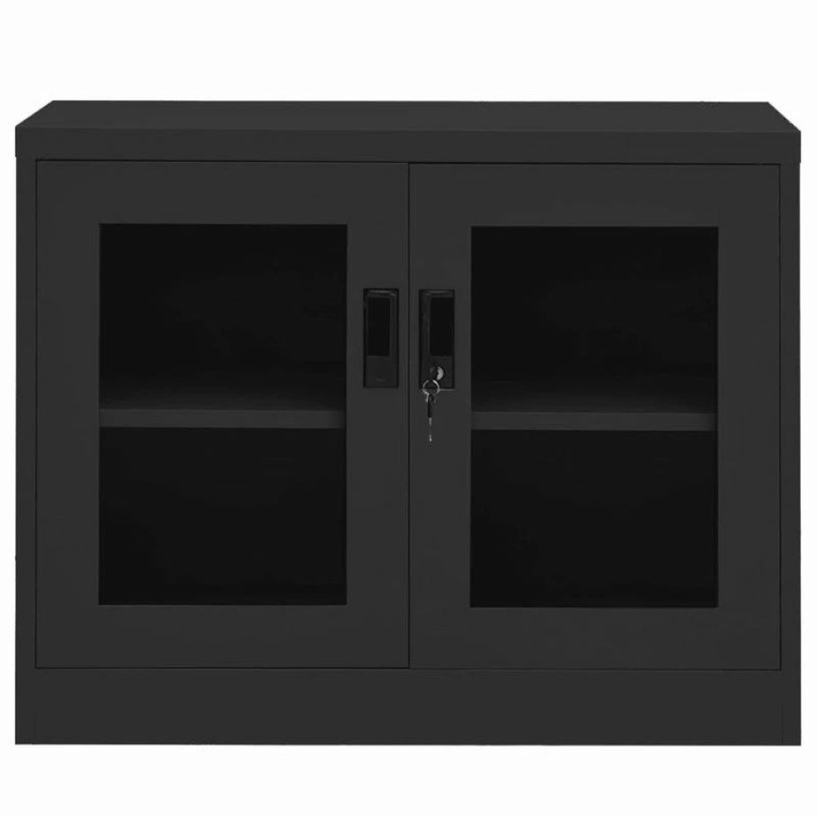 Best Vida Xl International B.V. Vidaxl Office Cabinet Anthracite 27.6 Steel File Storage Cabinet Furniture