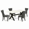 Best East West Furniture X-Style 5-Piece Wood Dinette Table Set In Black