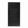 Best Eagle Furniture Coastal 3-Drawer File Cabinet, Black