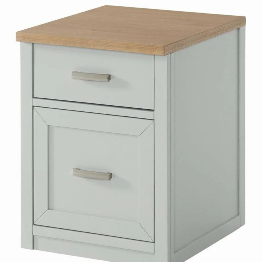 Online Riverside Furniture Osborne Wood Mobile File Cabinet In Timeless Oak And Gray