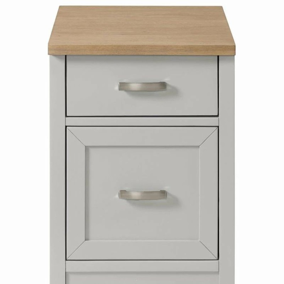 Online Riverside Furniture Osborne Wood Mobile File Cabinet In Timeless Oak And Gray