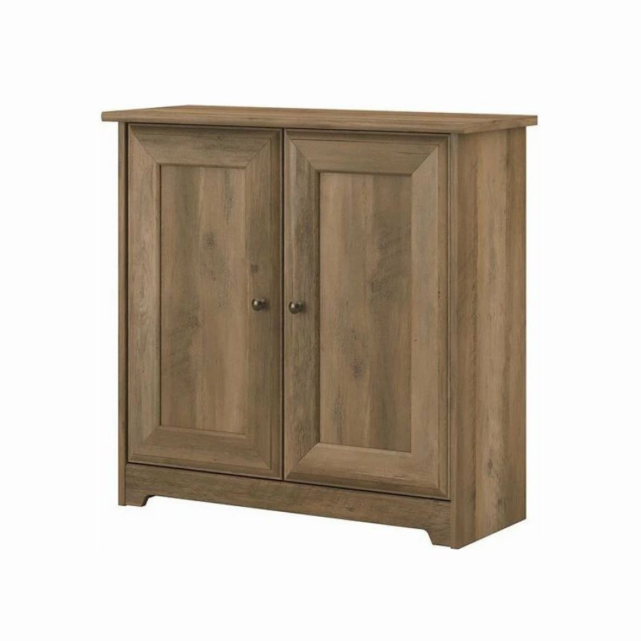 Best Bush Business Furniture Bush Furniture Cabot Small Storage Cabinet With Doors In Reclaimed Pine