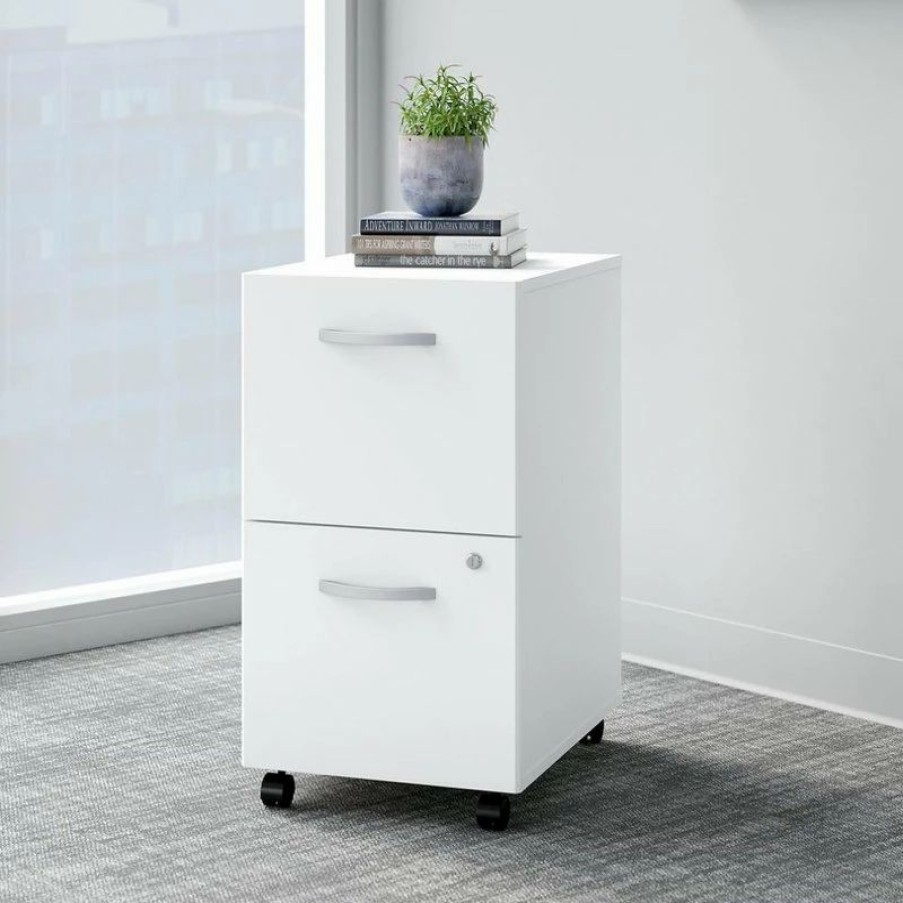 Best Bush Business Furniture Easy Office 2 Drawer Mobile File Cabinet