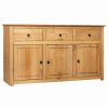 Wholesale Vida Xl International B.V. Vidaxl Solid Wood Pine Sideboard Panama Range Storage Cabinet Chest Furniture