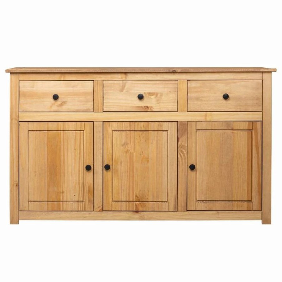 Wholesale Vida Xl International B.V. Vidaxl Solid Wood Pine Sideboard Panama Range Storage Cabinet Chest Furniture