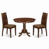 Clearance East West Furniture Hartland Wood 3-Piece Dining Set With Mahogany Hlip3-Mah-C