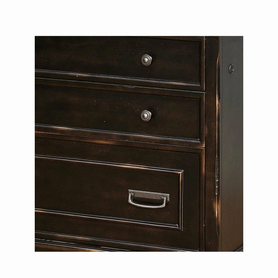 New Martin Furniture Hartford File Cabinet In Two Tone Distressed Black