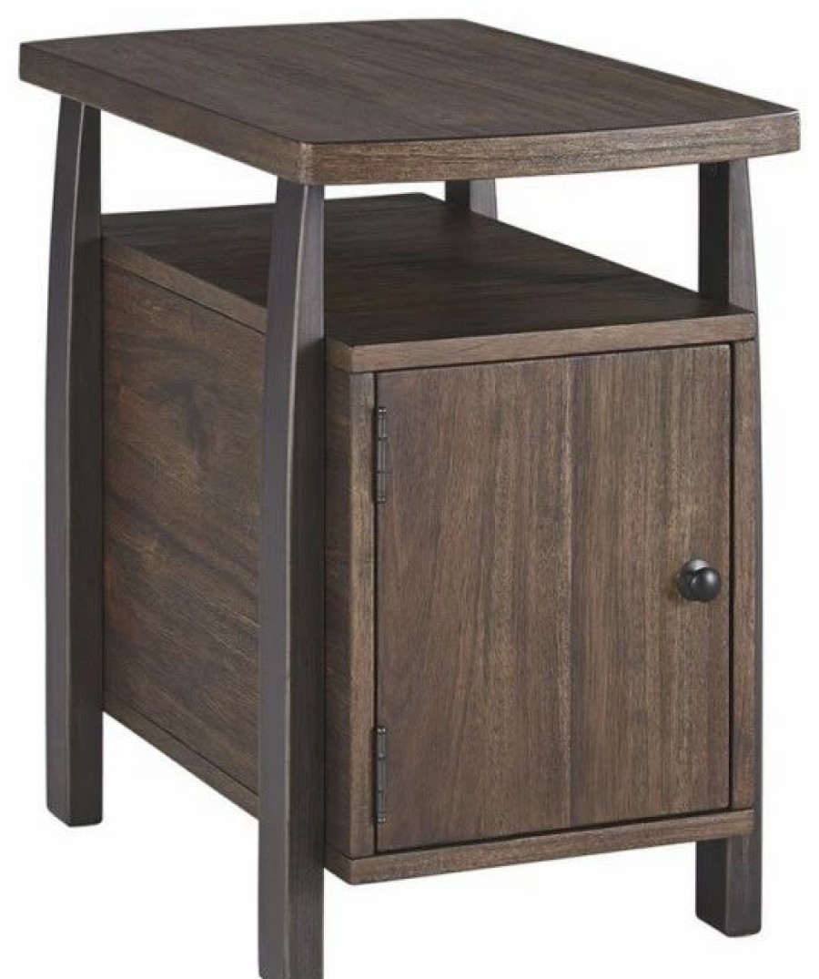 Wholesale Ashley Furniture Industries Ashley Furniture Vailbry Storage End Table In Grayish Brown