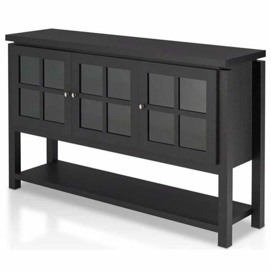 Wholesale Furniture Of America E-Commerce By Enitial Lab Furniture Of America Tellun Contemporary Wood Multi-Storage Buffet In Black