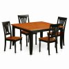 Best East West Furniture Parfait 5-Piece Wood Dinette Table Set In Black/Cherry