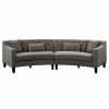 Best Furniture Of America E-Commerce By Enitial Lab Furniture Of America Stenson Contemporary Chenille Tufted Sectional In Warm Gray