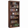 Clearance Martin Furniture Huntington Oxford 84 Open Bookcase (Burnish)