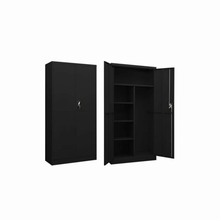 Wholesale Vida Xl International B.V. Vidaxl Locker Cabinet Black Steel Home Storage Cabinet Wardrobe Furniture