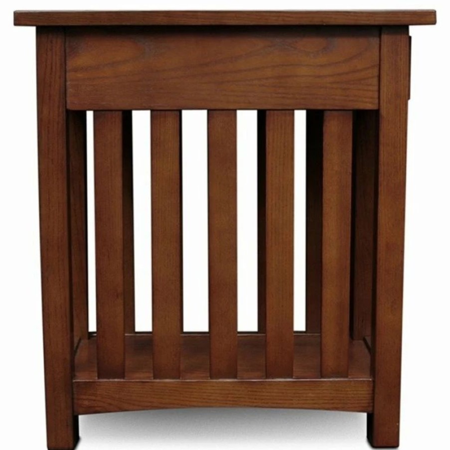 Wholesale Leick Home Leick Furniture Mission Wood End Table In Medium Oak Brown