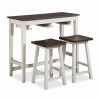 Clearance Furniture Of America E-Commerce By Enitial Lab Furniture Of America Elda Wood 3-Piece Counter Height Table Set In White