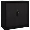 Hot Vida Xl International B.V. Vidaxl Sliding Door Cabinet Black 35.4 Steel Storage Cupboard Furniture