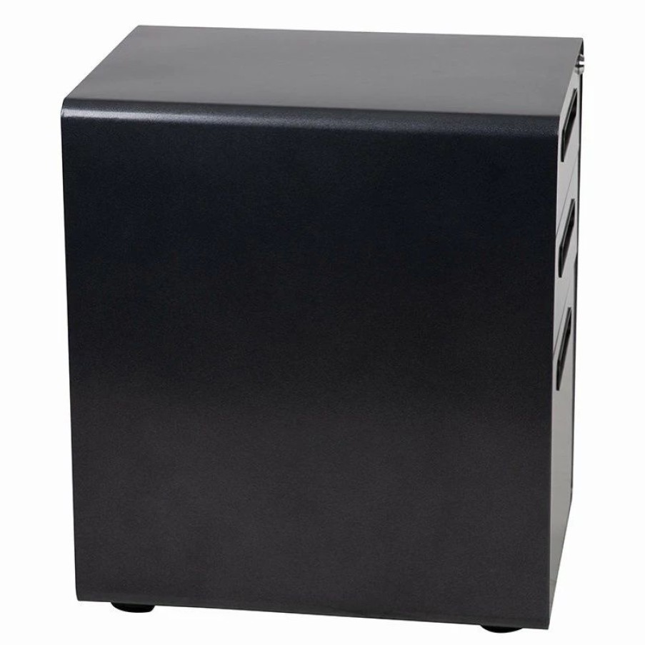 Best Flash Furniture 3-Drawer Mobile Locking Filing Cabinet Hz-Ap535-01-Bk-Gg