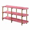 Online Furniture Of America E-Commerce By Enitial Lab Furniture Of America Teviot Contemporary Wood 3-Tier Bookshelf In Antique Pink