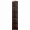 Hot Furniture Of America E-Commerce By Enitial Lab Furniture Of America Maleena Wood 5-Shelf Corner Bookcase In Dark Walnut