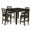 Online East West Furniture Fairwind 5-Piece Dining Set W/ Leather Stools In Cappuccino