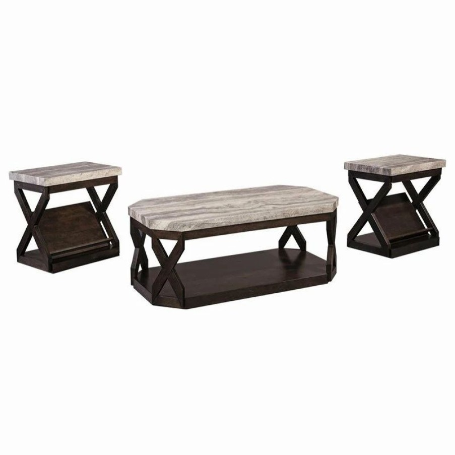 New Ashley Furniture Industries Ashley Furniture Radilyn 3 Piece Coffee Table Set In Grayish Brown